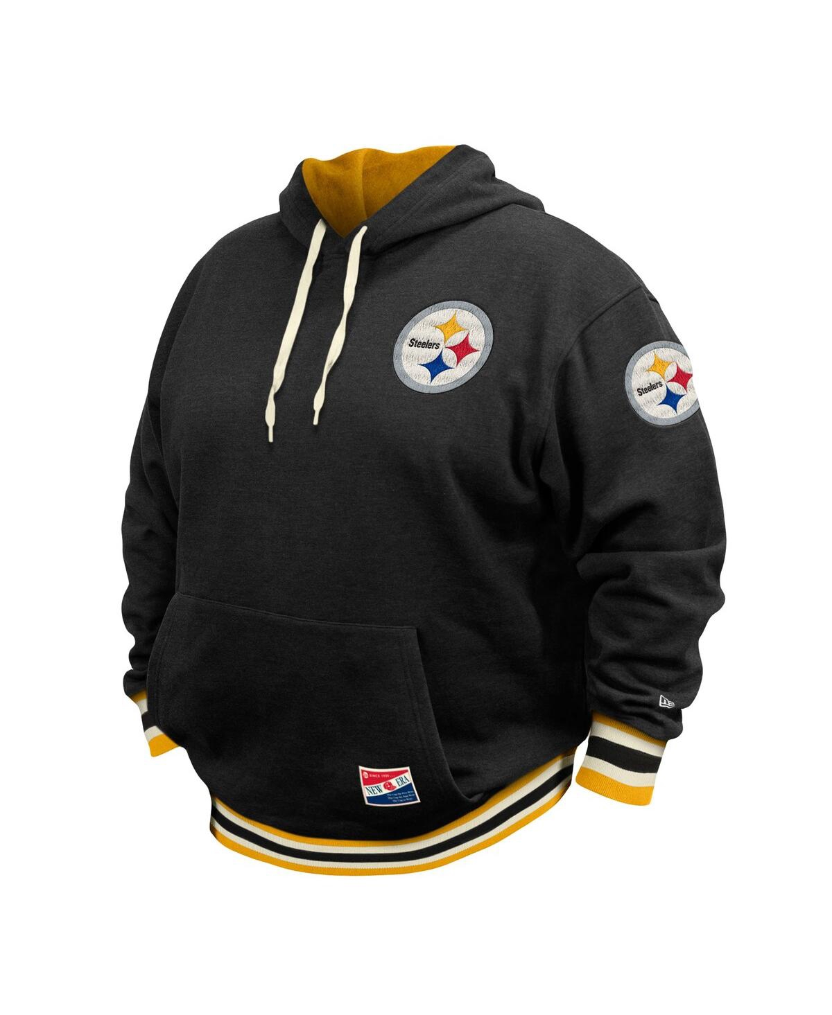 Pittsburgh Steelers New Era Big & Tall NFL Pullover Hoodie - Black