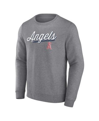 Men's Heather Gray Los Angeles Angels Simplicity Pullover Sweatshirt