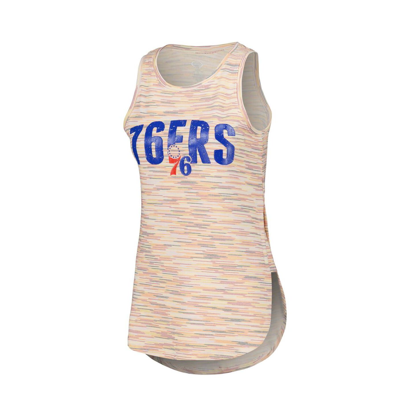 Женский топ Concepts Sport White Philadelphia 76ers Sunray — фото 3
