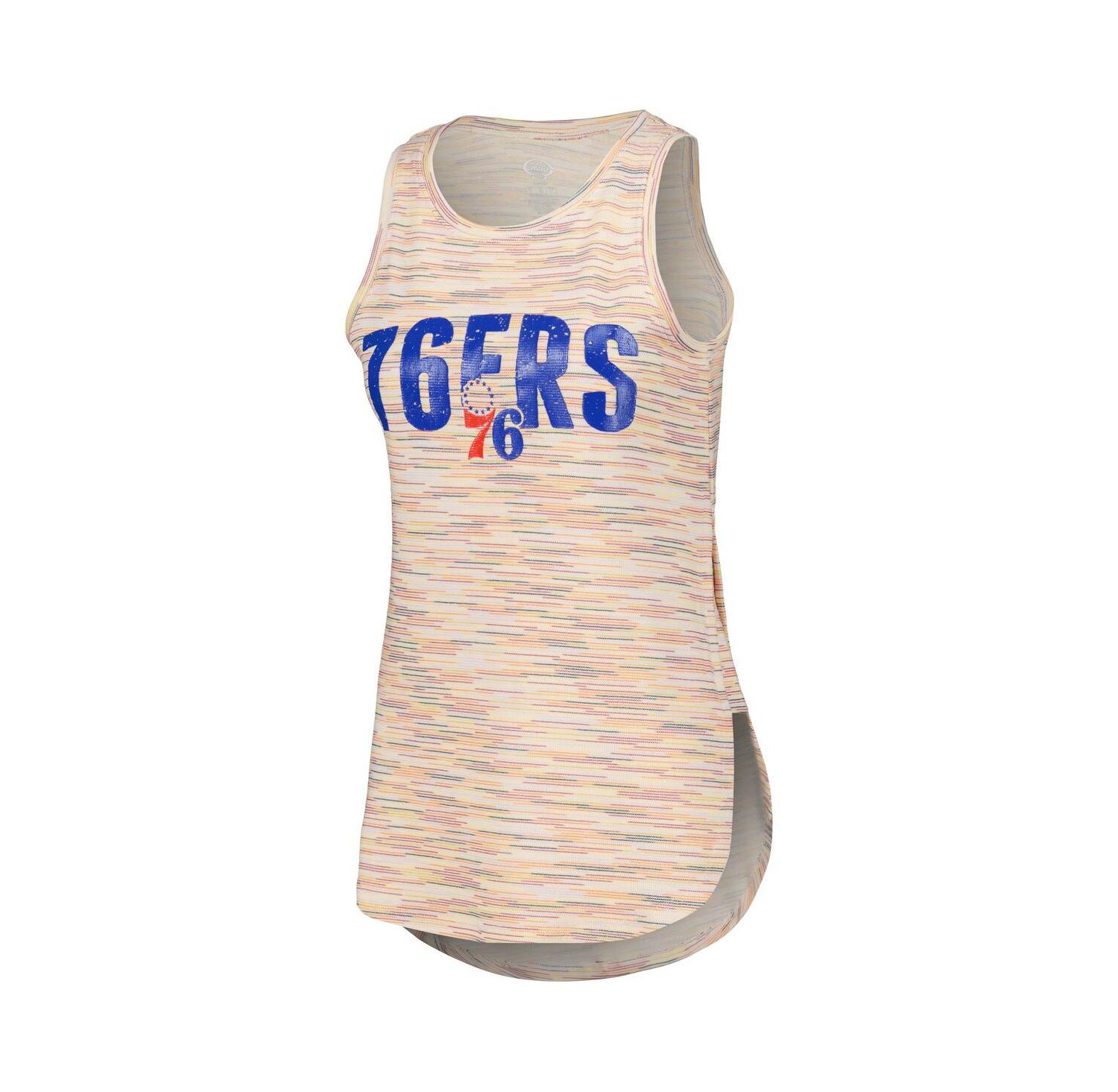 Women's White Philadelphia 76ers Sunray Tank Top