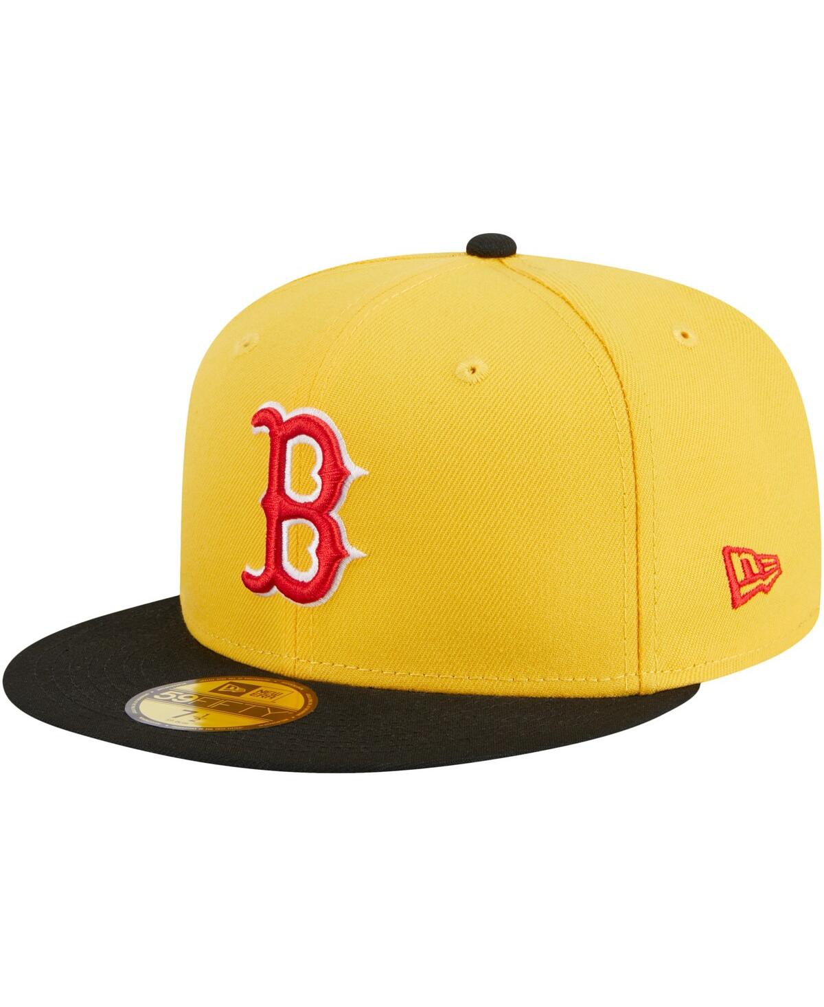Men's New Era Black Boston Red Sox Grilled 59FIFTY Fitted Hat - Black