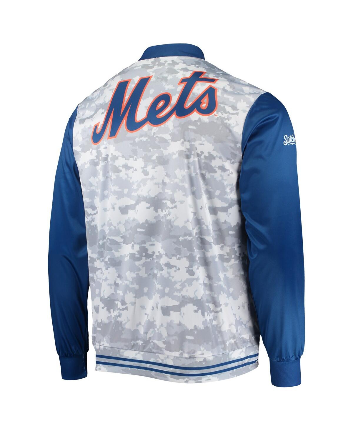 Shop Stitches Men's  Royal New York Mets Camo Full-zip Jacket