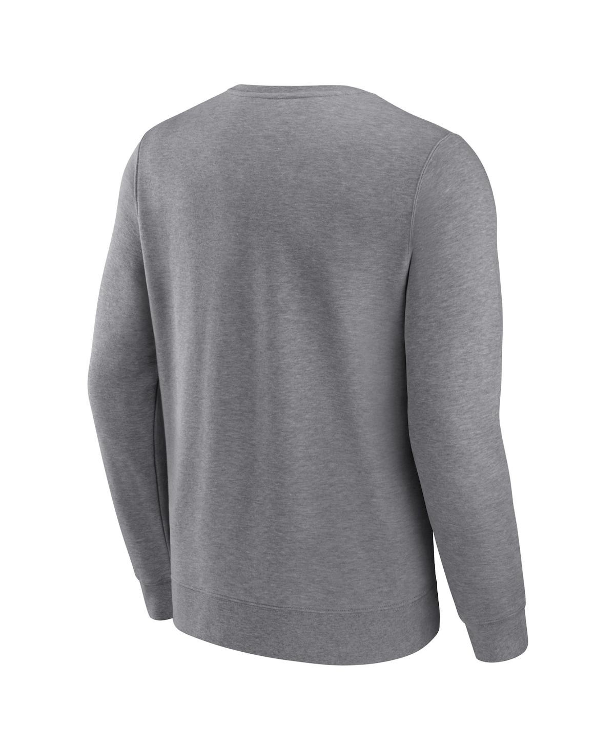 Shop Fanatics Men's  Heather Gray Oakland Athletics Simplicity Pullover Sweatshirt