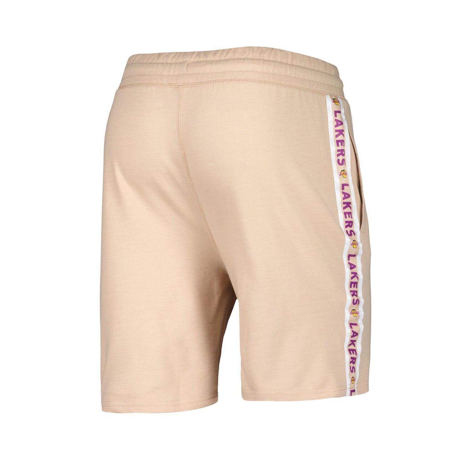 Men's Tan Los Angeles Lakers Team Stripe Shorts