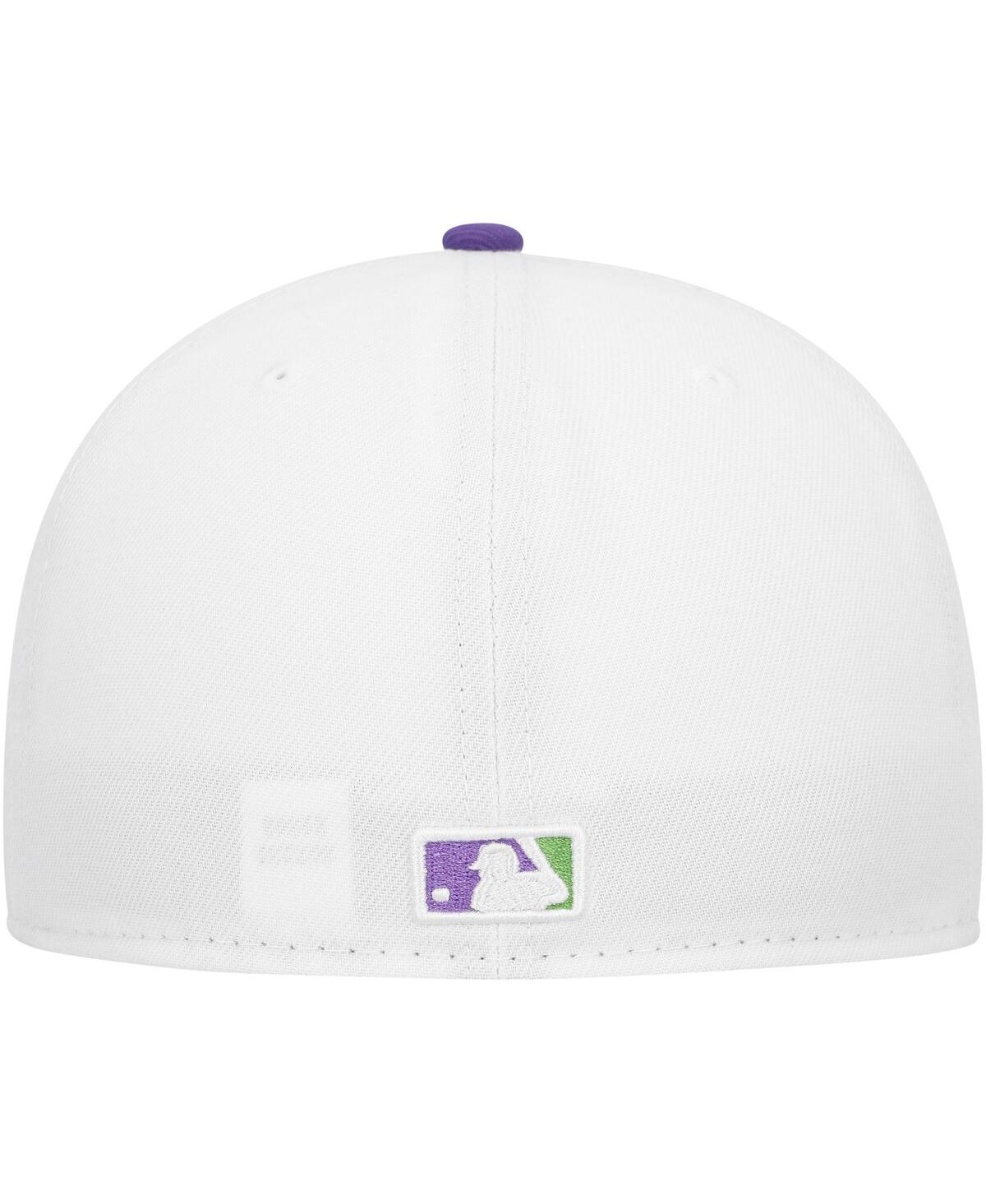 Men's New EraTampa Bay Rays Side Patch 59FIFTY Fitted Hat - White