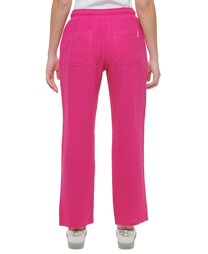 Calvin Klein Jeans Women's Cotton Crepe DrawstringWaist Pants Macy's