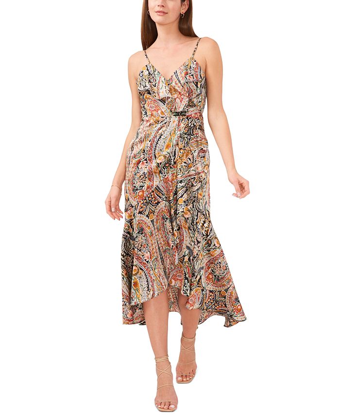 1.STATE Women's Sleeveless Ruffled High-Low Maxi Dress - Macy's
