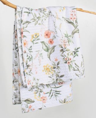 Viviana Watercolor Floral Quilted Throw, 50" x 60"