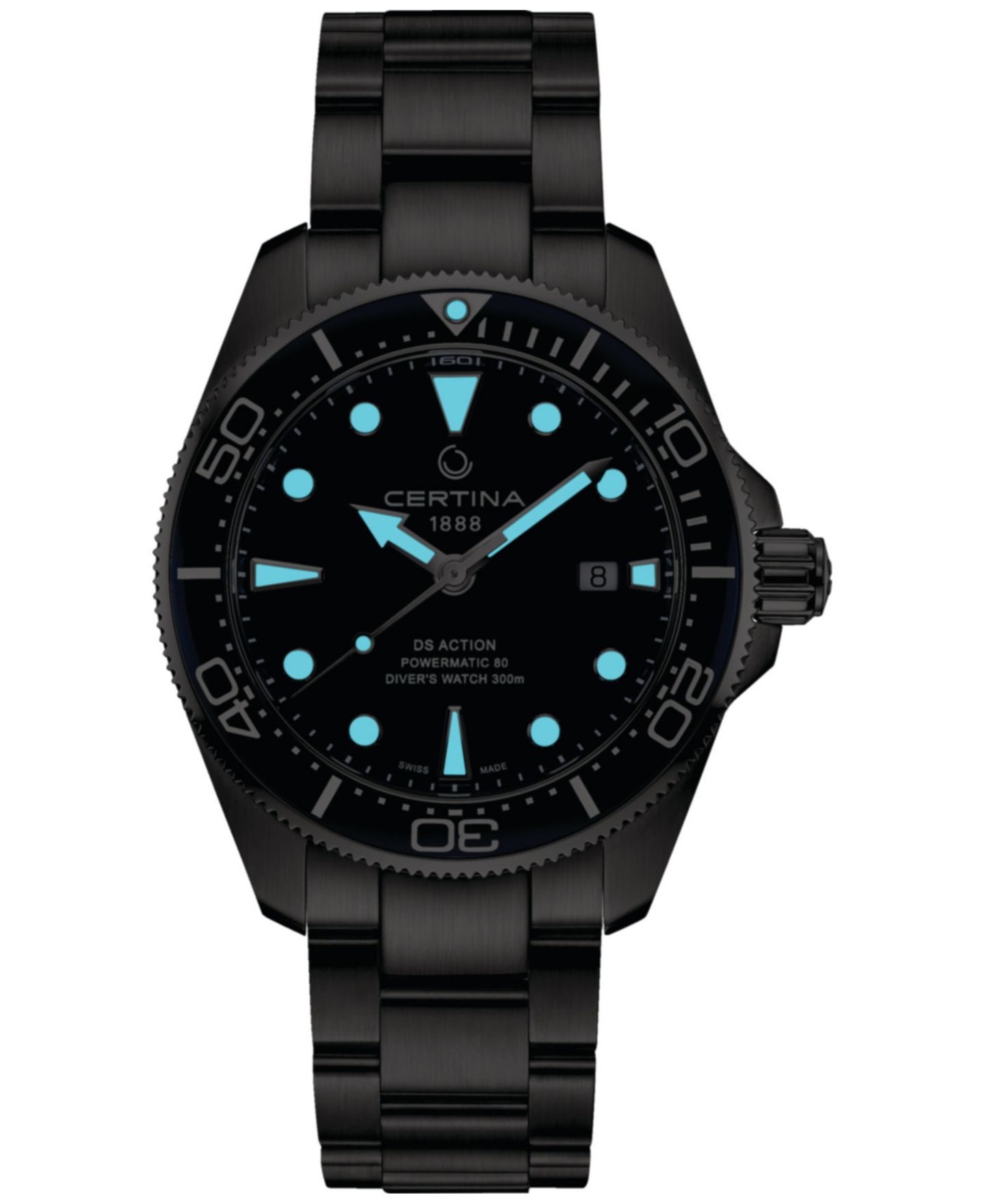 Мужские часы Certina Swiss Automatic DS Action Diver Stainless Steel Bracelet Watch 43mm — фото 5