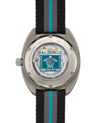 Men's Swiss Automatic DS-2 Striped Synthetic Strap Watch 41mm