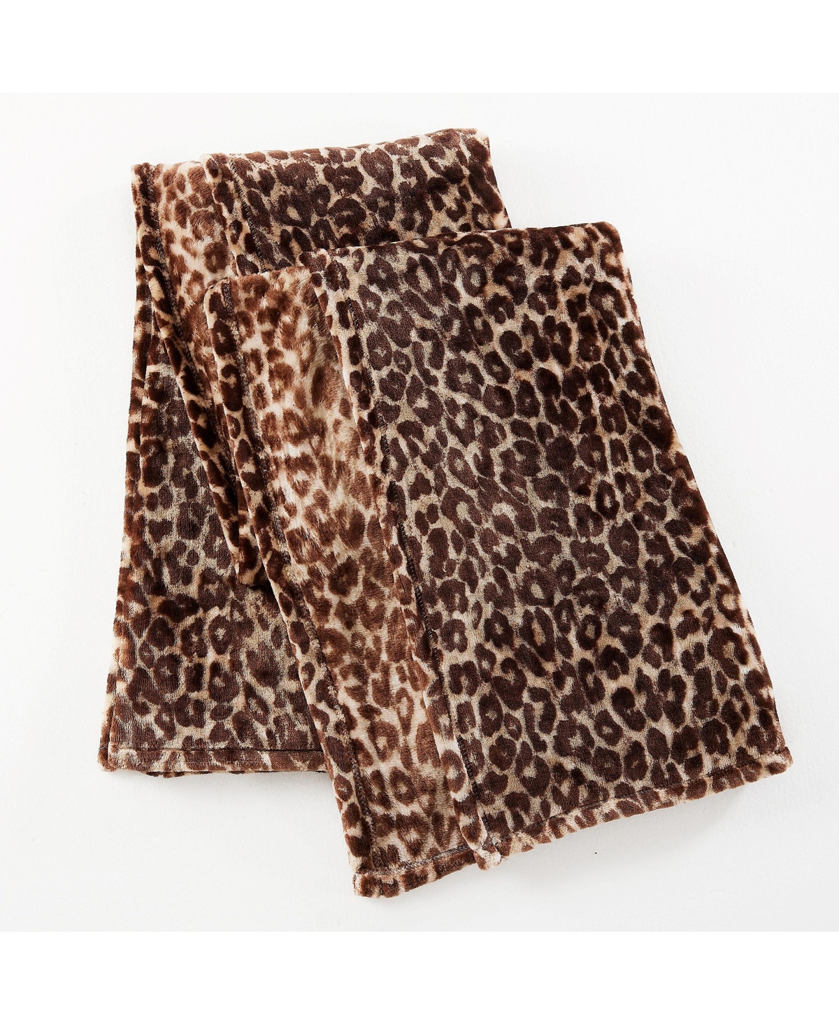 Jessica Simpson Classic Leopard Plush Throw, 50" X 70" In Brown