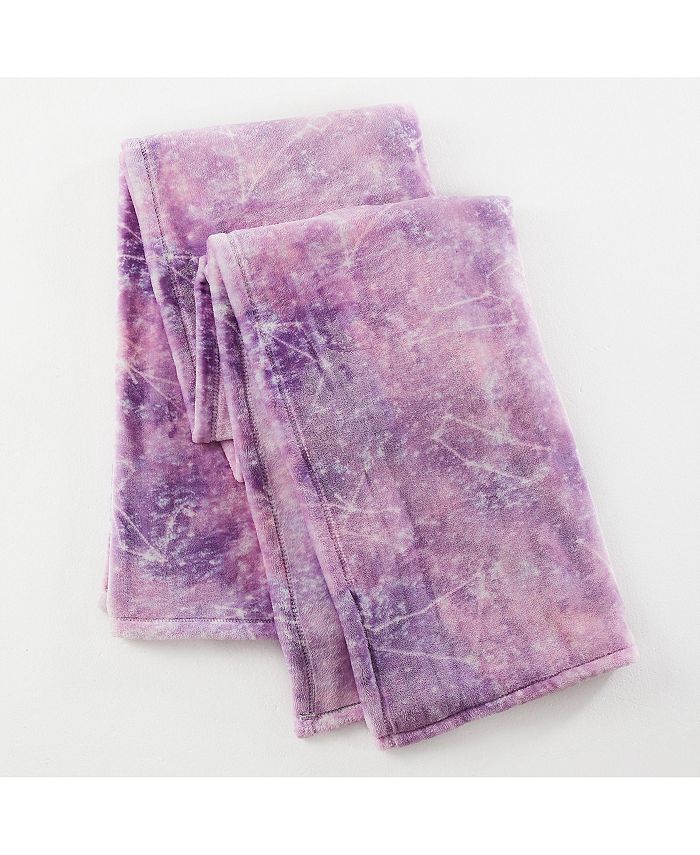 Jessica Simpson Tie Dye Plush Throw, 50" x 70" Macy's