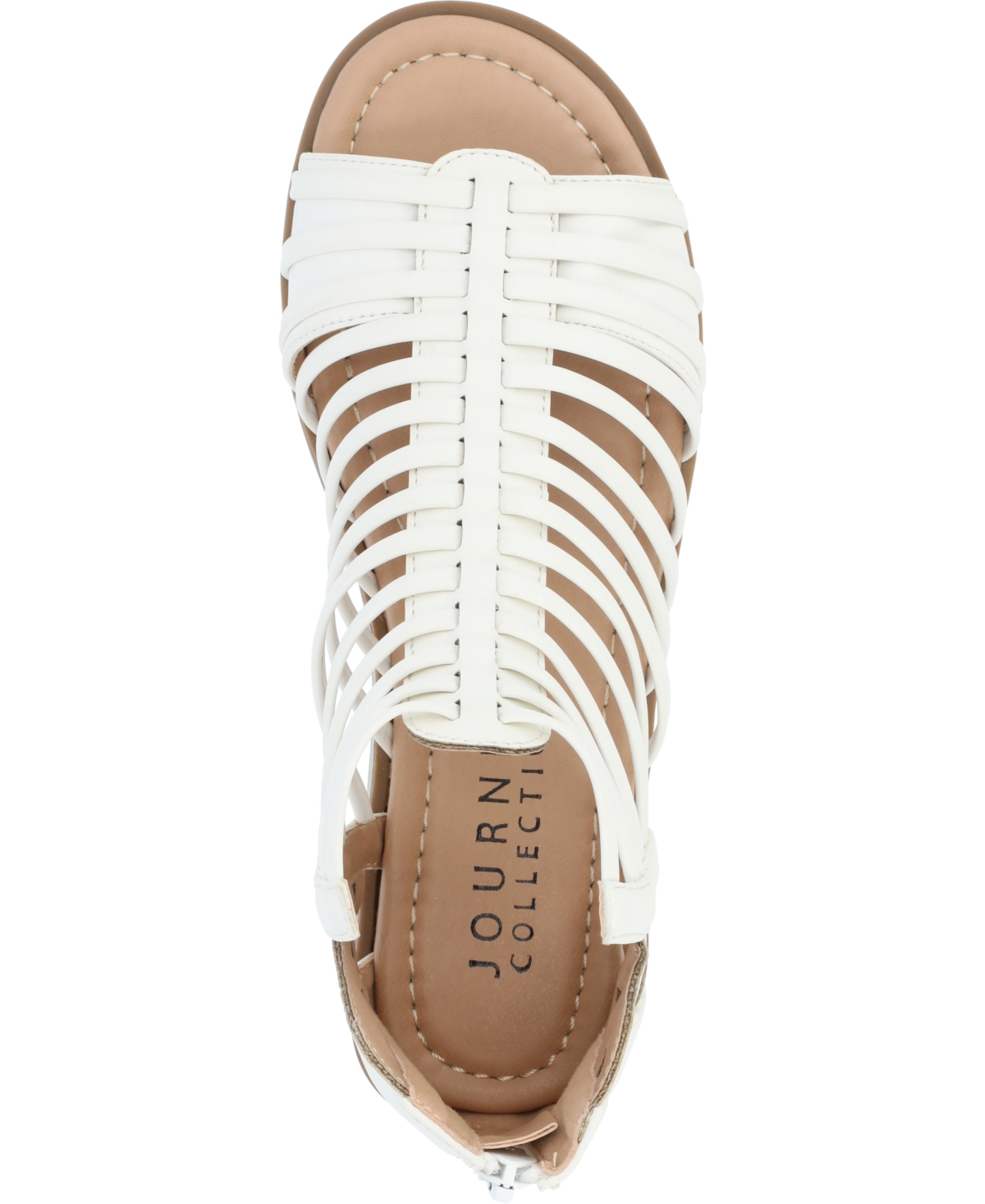 Journee Collection Women's Delilah Gladiator Sliver Wedge Sandals