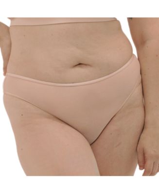 Naked Rebellion Plus Size Nude Shade Mesh Sheer Stretch Thong - Macy's