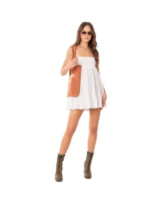 slim fit dress slacks Shop White Solid Mini Belted Dress - Casual & Everyday main image 0
