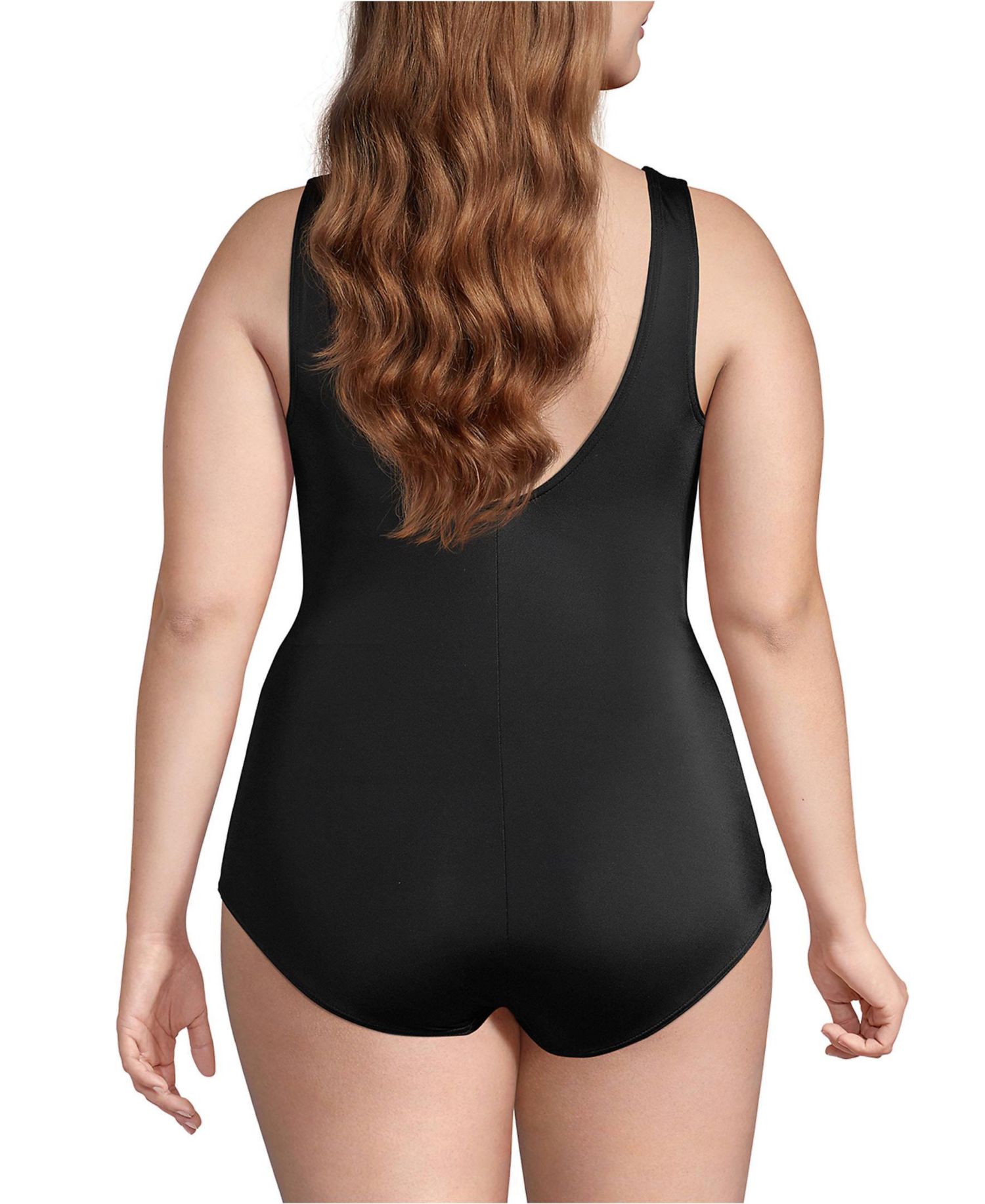 Plus Size Chlorine Resistant Soft Cup Tugless Sporty One Piece Swimsuit