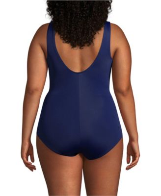 Women's Plus size Tugless Low Leg One Piece Swimsuit