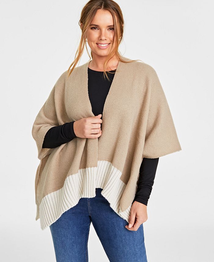 On 34th Tight Knit Reversible Wrap Sweater Created for Macy's