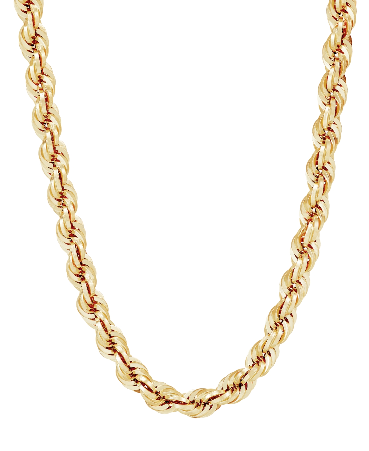 Macy's Glitter Rope Link 24" Chain Necklace In 14k Gold In Yellow Gold