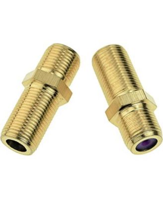 RG6 to RG59 Feed Thru In-Line Connectors - 2 Pack