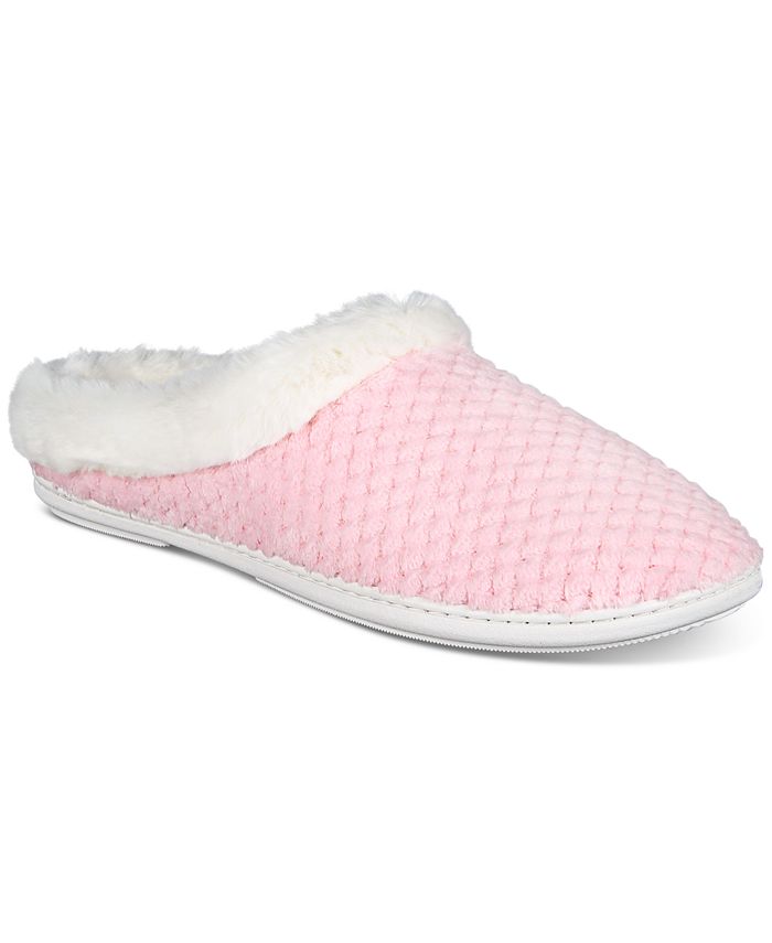 Charter Club Women's Faux-Fur-Trim Hoodback Boxed Slippers, Created for ...