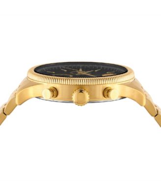 Men's Chronograph Date Quartz Colonne Gold-Tone Stainless Steel Bracelet 44mm