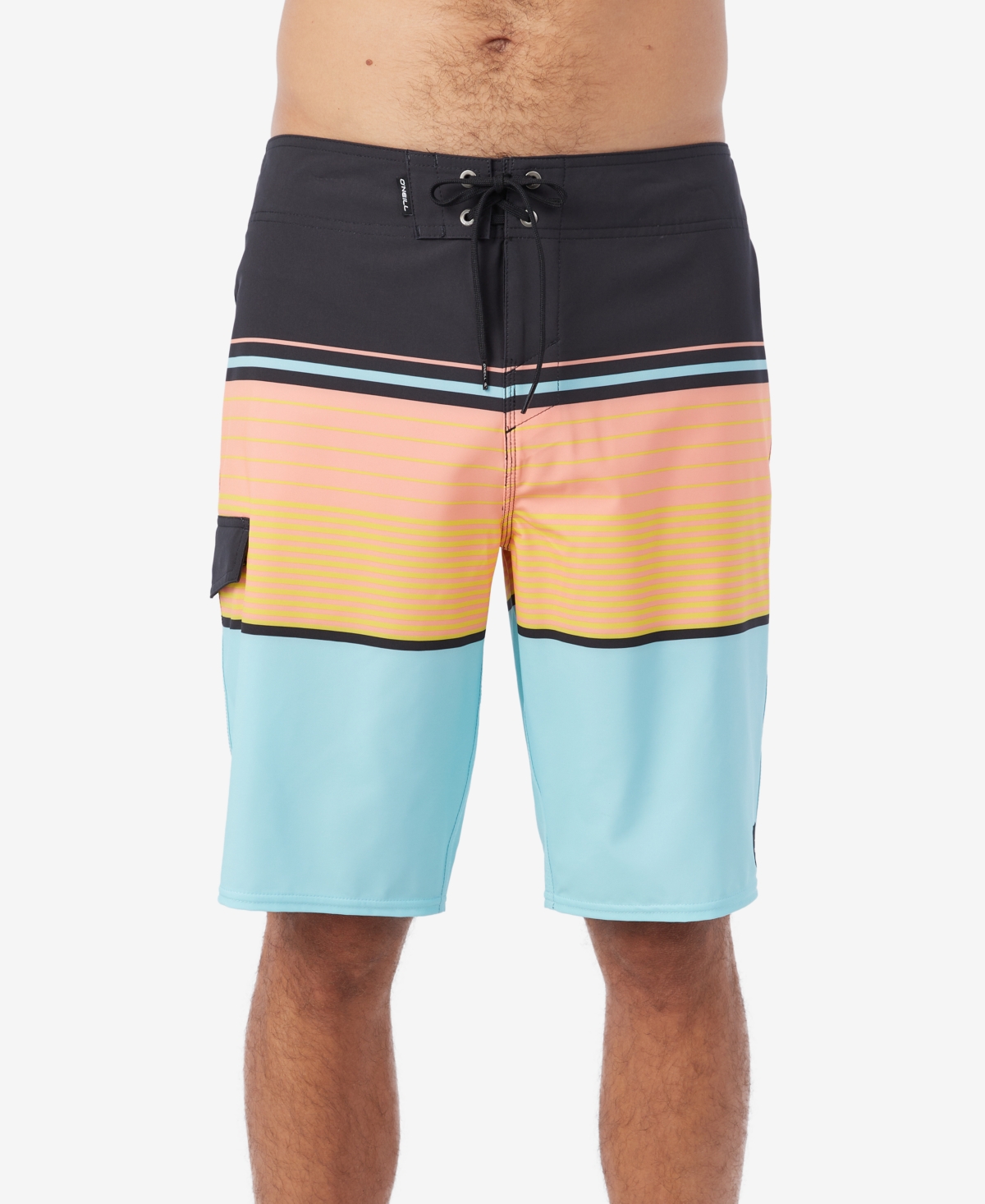 Men's Lennox 21" Stripe Board Shorts - Turquoise