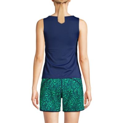 Women's DD-Cup High Neck UPF 50 Sun Protection Modest Tankini Swimsuit Top