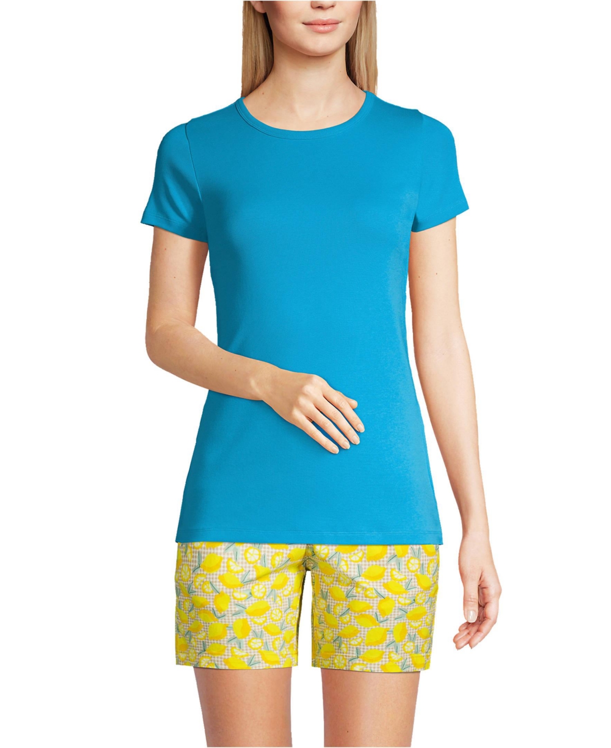 Lands' End Women's Cotton Rib T-shirt