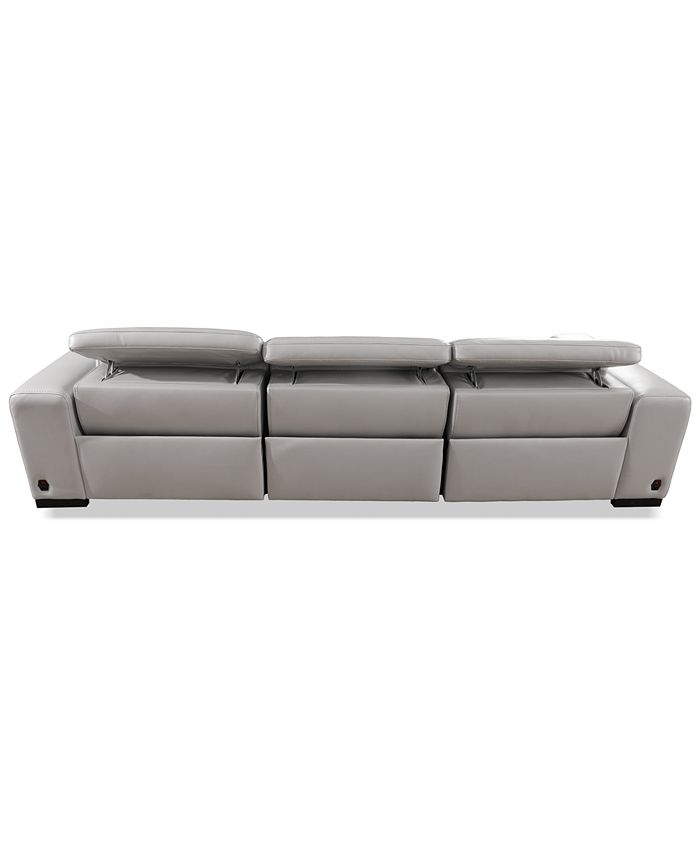 Furniture Krofton 3Pc. Beyond Leather Fabric Sofa with 3 Power Motion