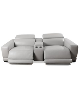 CLOSEOUT! Krofton 3-Pc. Beyond Leather Fabric Sofa with 2 Power Motion Recliners and 1 Console, Created for Macy's
