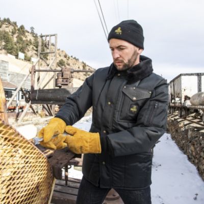 Men's Insulated Leather Work Gloves - Warm, Durable, Foam Padded, 0°F Cold Weather Rating