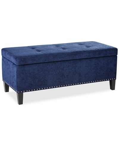 Catarina Fabric Storage Bench, Quick Ship - Furniture - Macy's