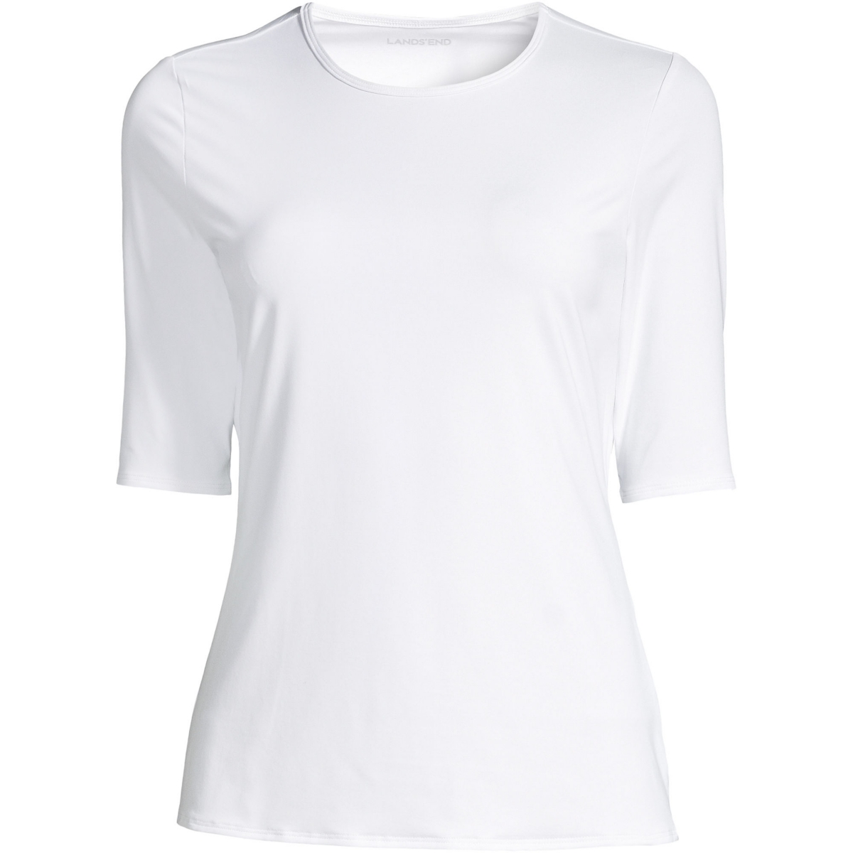 Lands' End Women's Elbow Sleeve Relaxed Upf 50 Rash Guard