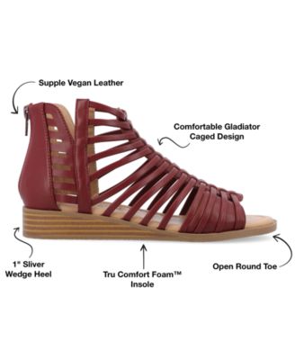 Women's Delilah Gladiator Sliver Wedge Sandals