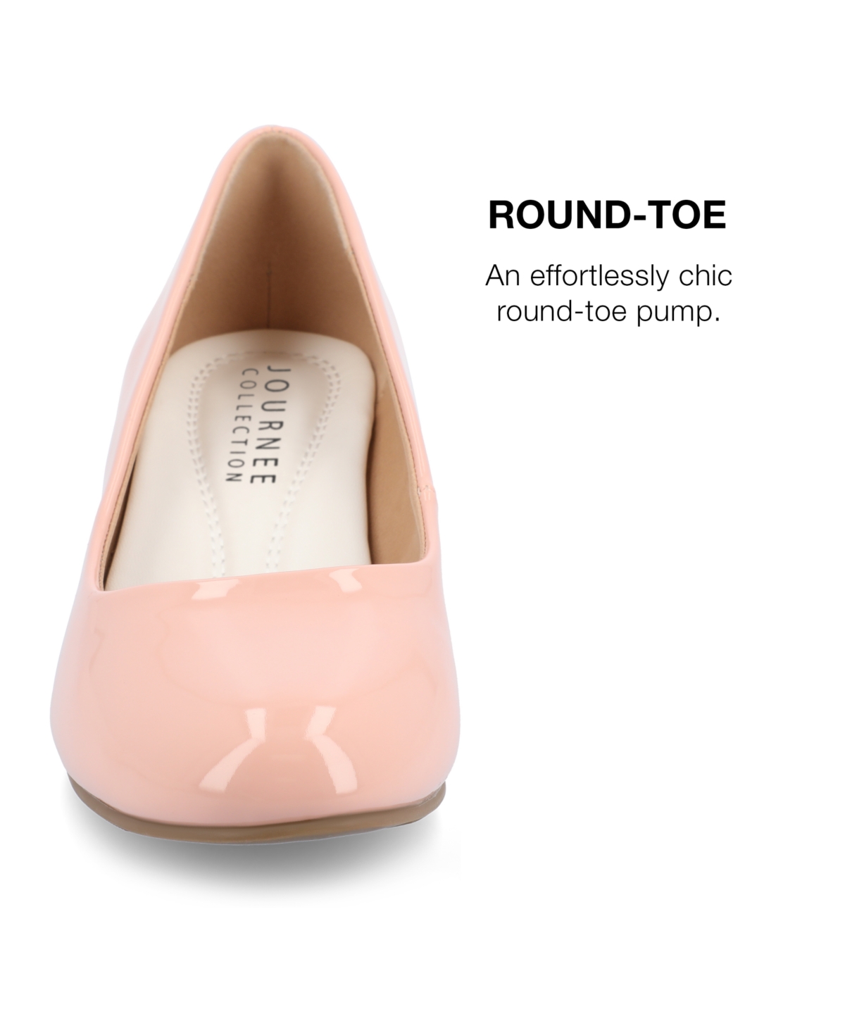 Shop Journee Collection Women's Luu Round Toe Pumps In Pink Patent