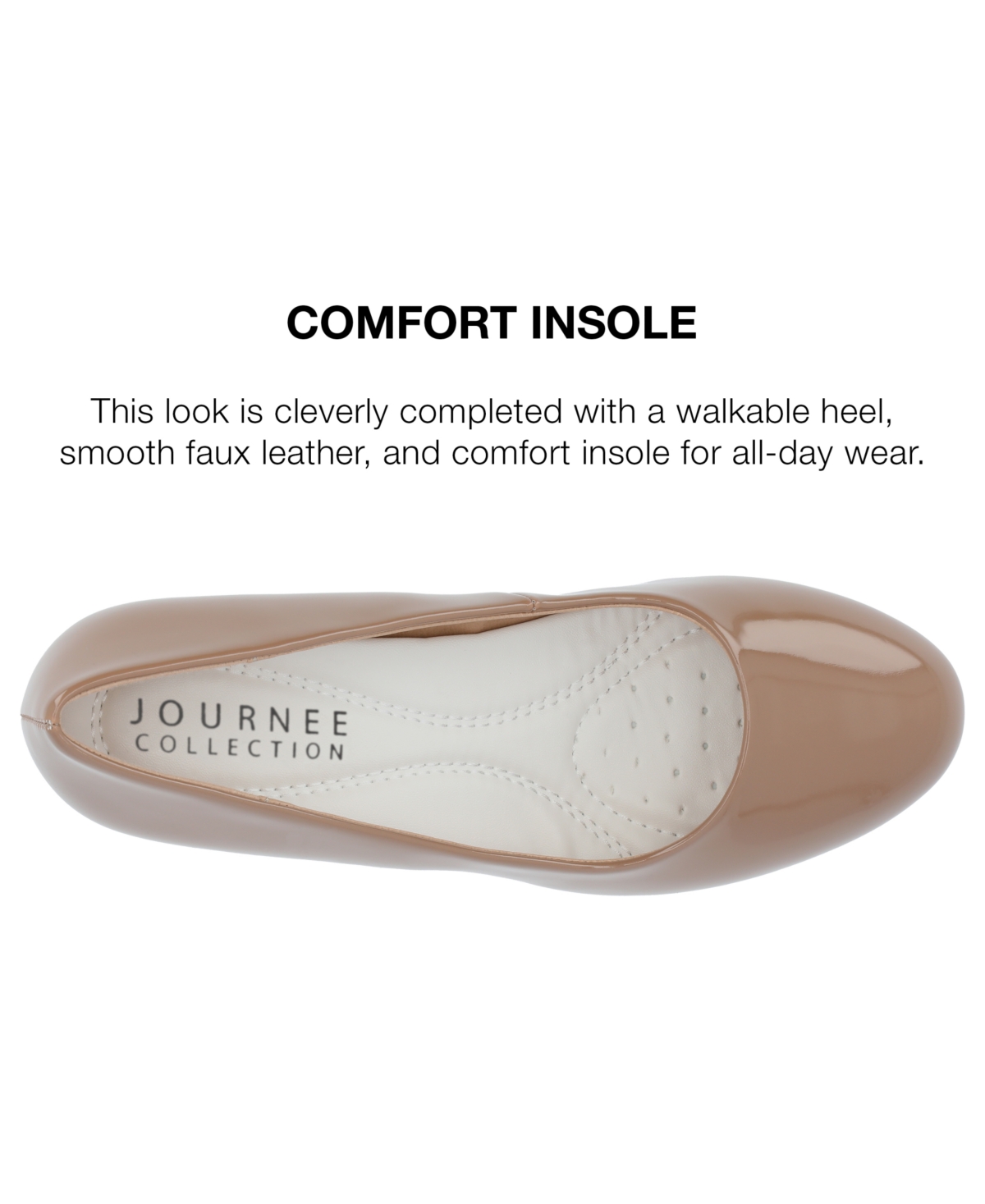 Journee Collection Journee Luu Pump In Taupe Patent
