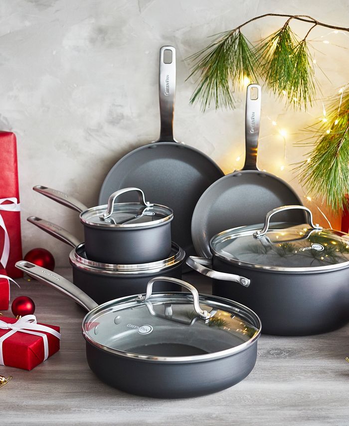 GreenPan Chatham Ceramic NonStick Cookware Set, 10 Piece Macy's
