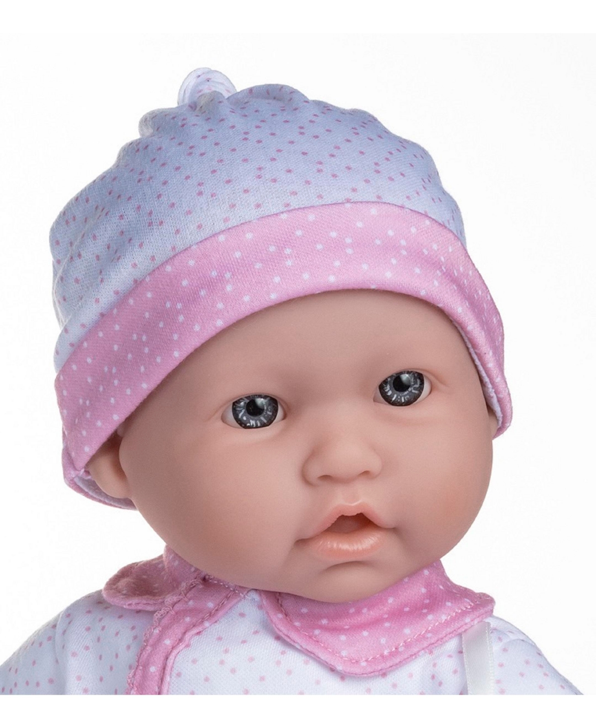 JC TOYS LA BABY 14.3" SOFT BODY BABY DOLL ONESIE WITH PACIFIER, MAGIC BOTTLE SET 