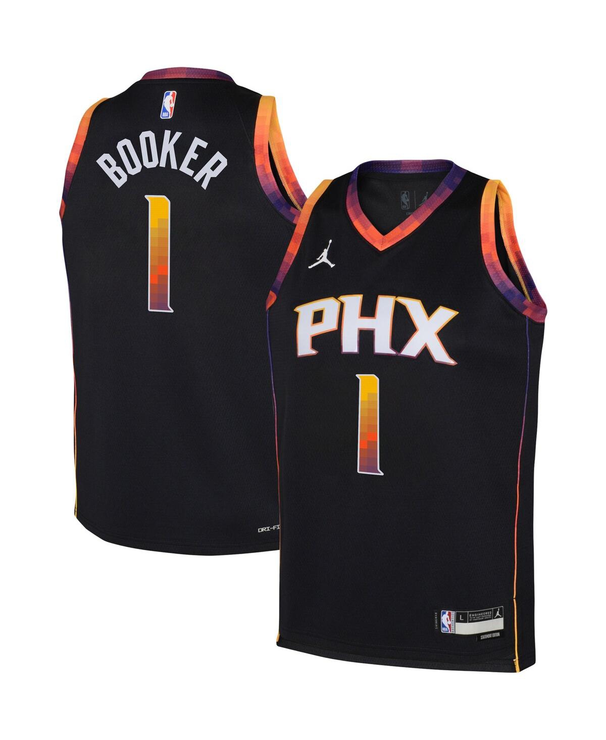 Big Boys and Girls Jordan Devin BookerPhoenix Suns 2022/23 Swingman Jersey - Statement Edition - Black