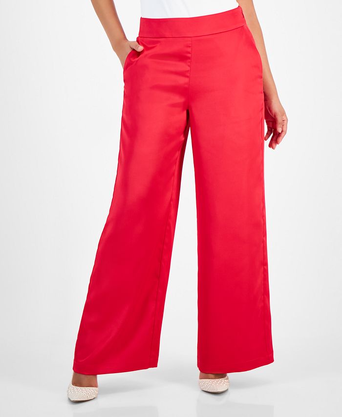 Alfani Petite Plus Size Pull-On Wide-Leg Pants, Created for Macy's
