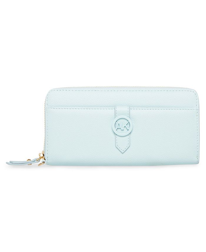 Anne Klein Boxed Slim Zip Wallet with Detachable Wristlet - Macy's