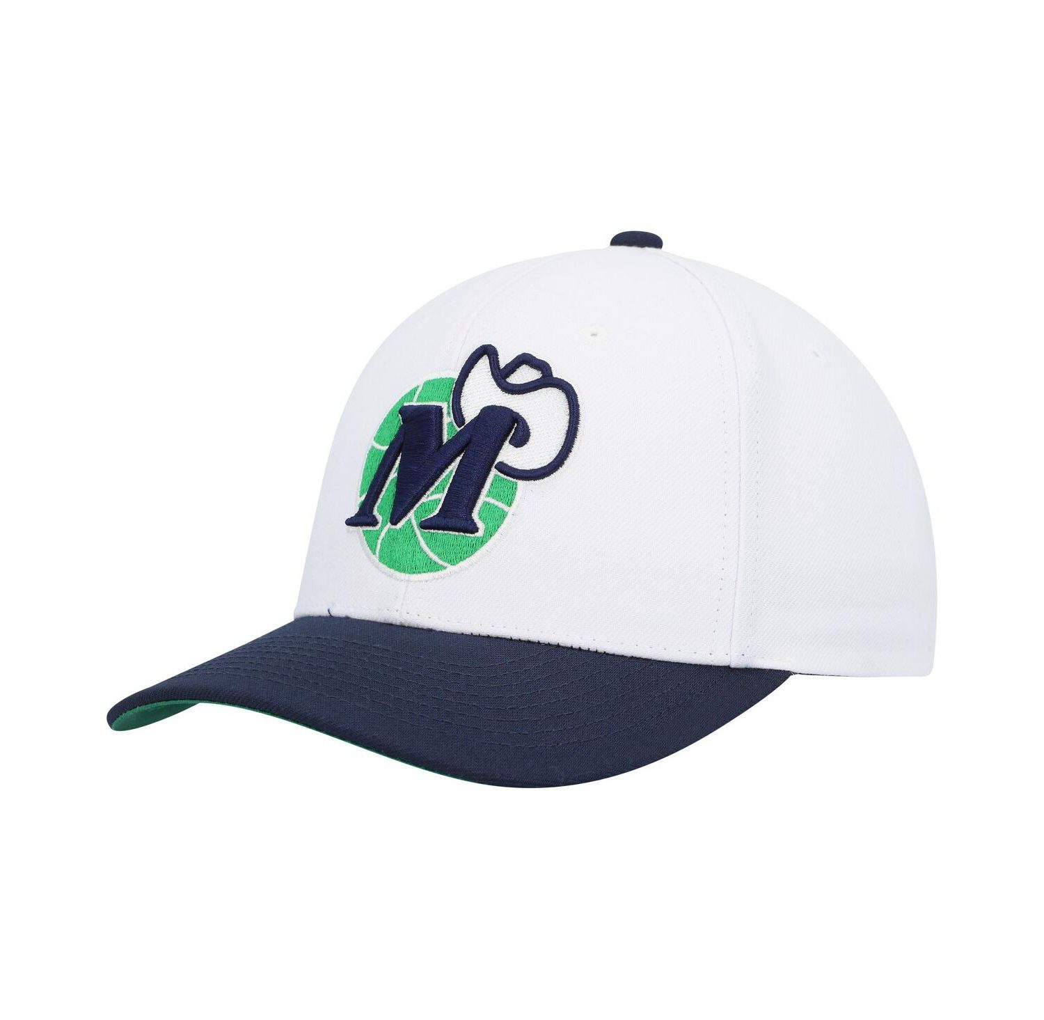 Men's White, Navy Dallas Mavericks Hardwood Classics Core 2-Tone 2.0 Pro Snapback Hat