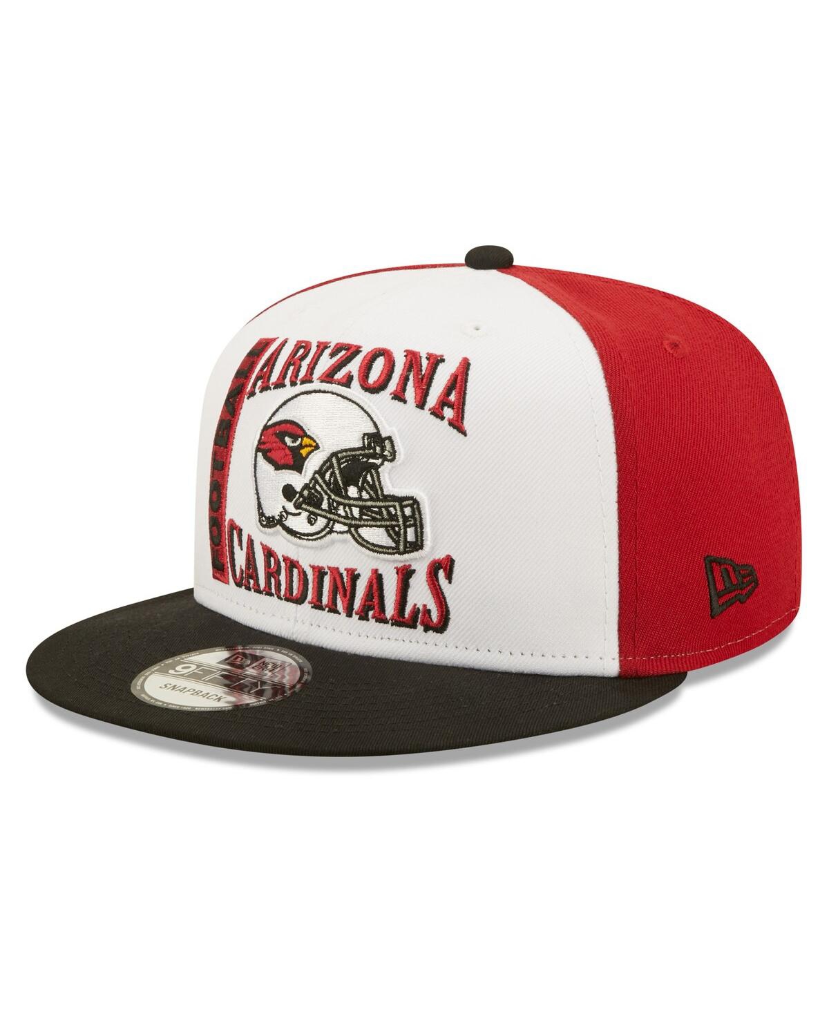 Shop New Era Men's  White, Black Arizona Cardinals Retro Sport 9fifty Snapback Hat In White,black