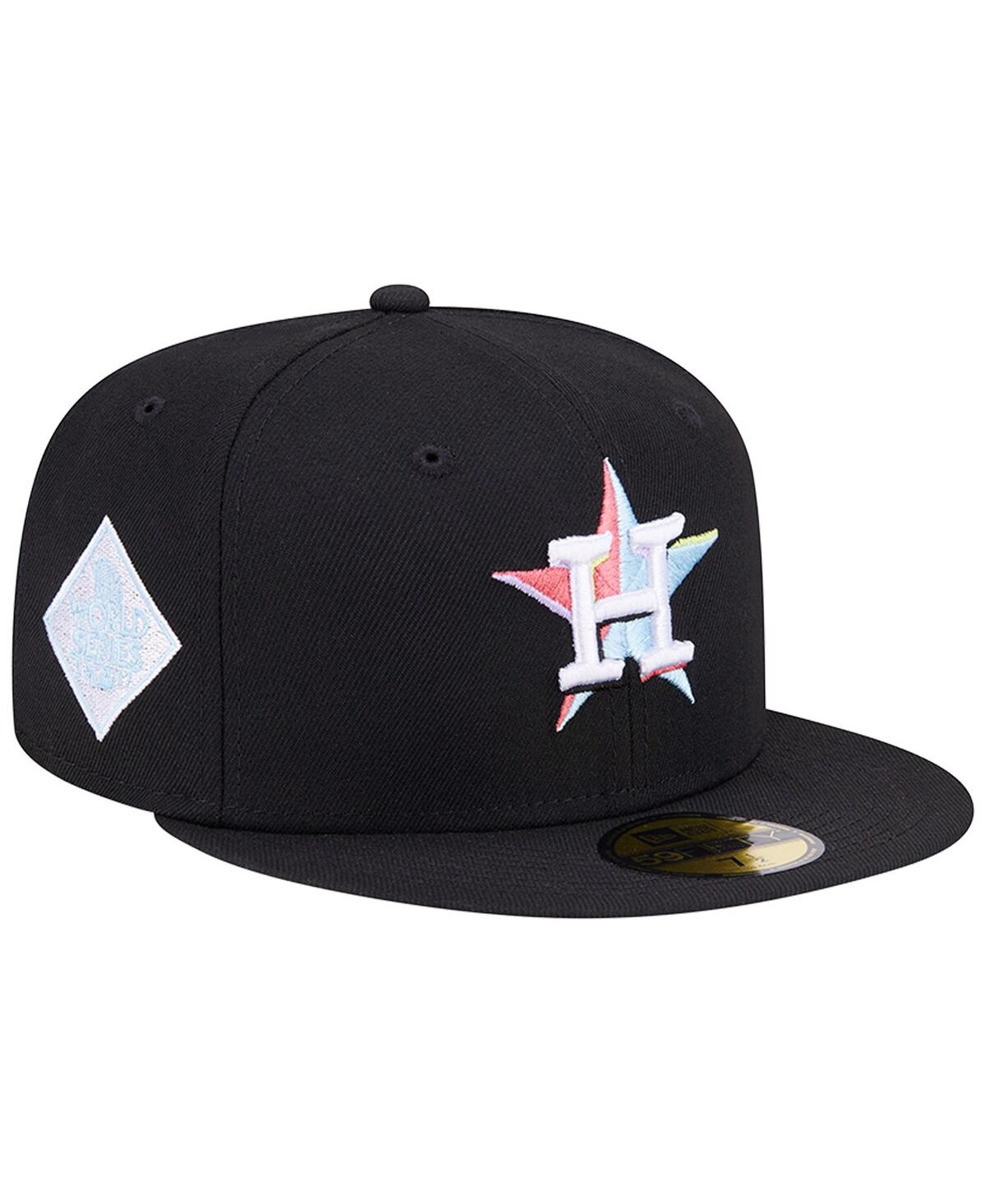 Men's New Era Black Houston Astros Multi-Color Pack 59FIFTY Fitted Hat