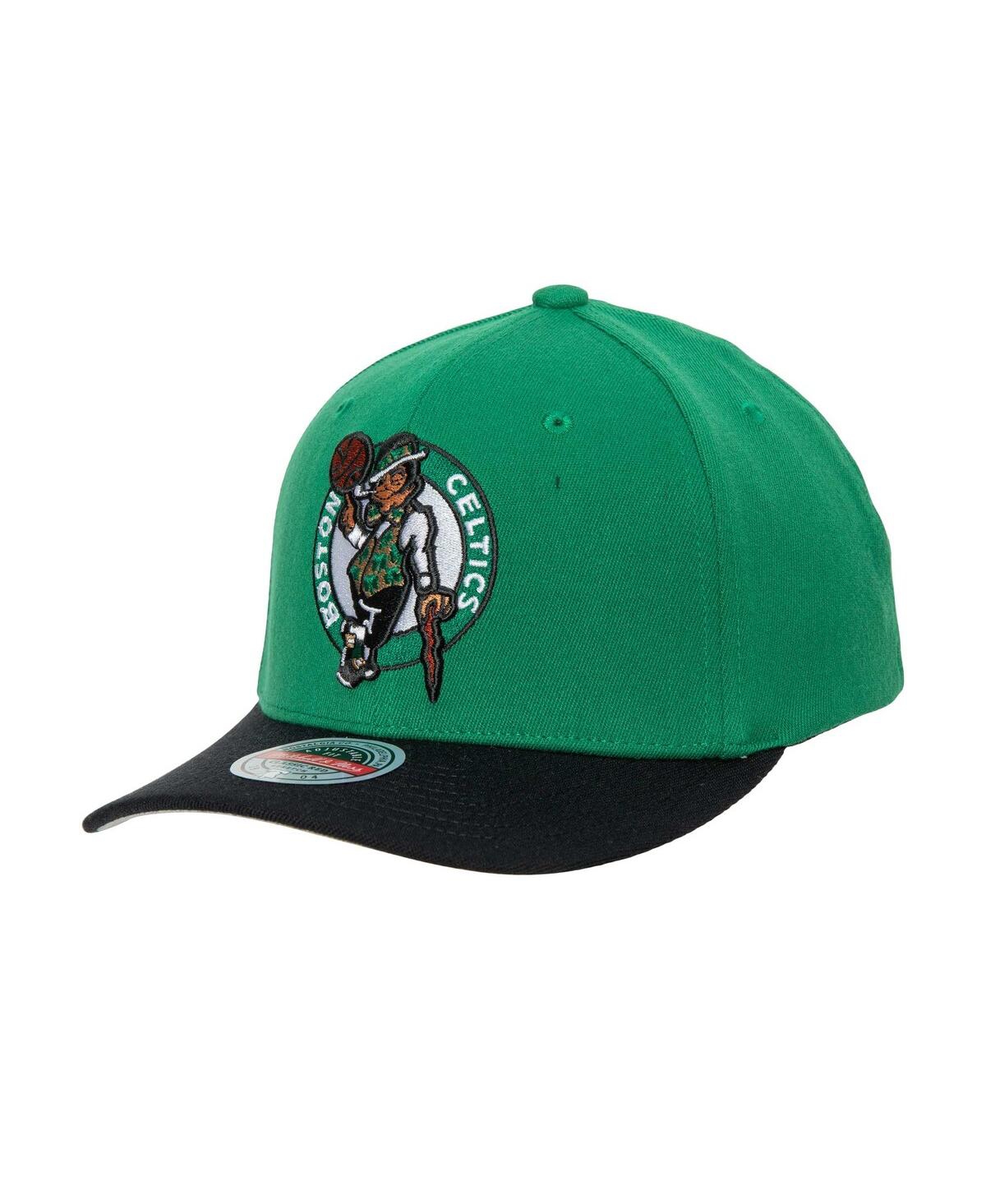 Mitchell & Ness Men's  Kelly Green, Black Boston Celtics Mvp Team Two-tone 2.0 Stretch-snapback Hat In Kelly Green,black