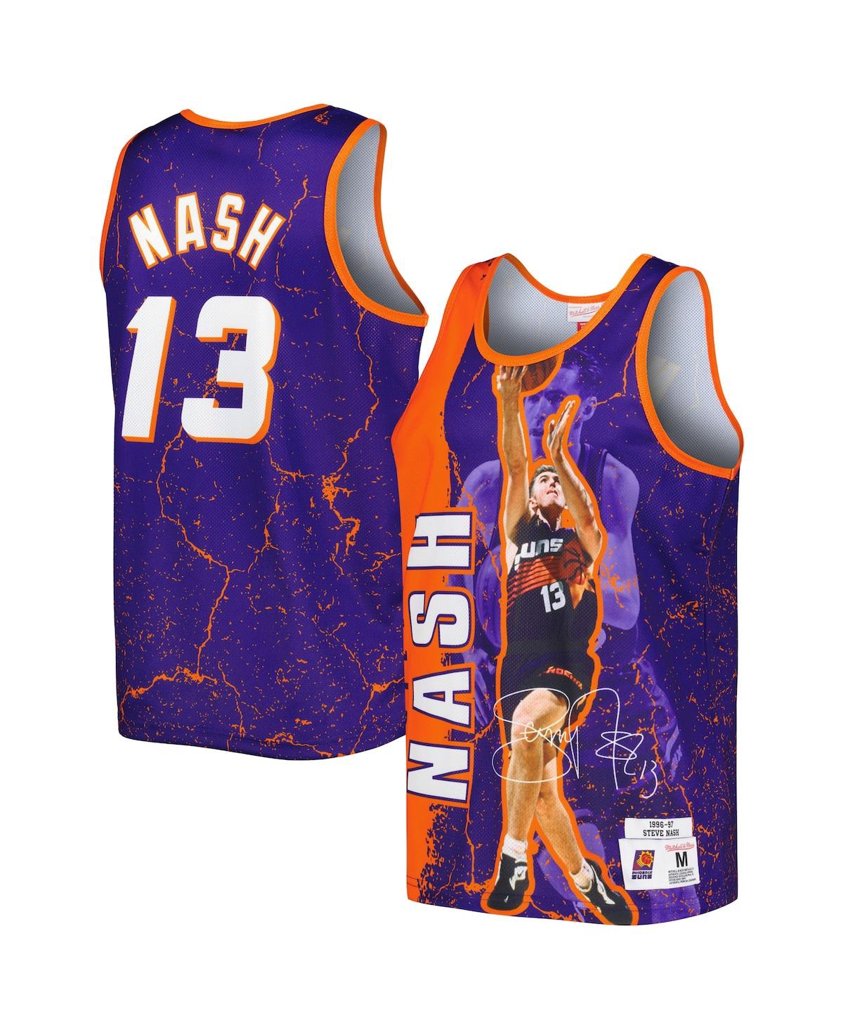 Men's Mitchell & Ness Steve NashPhoenix Suns Hardwood Classics Player Burst Tank Top - Purple