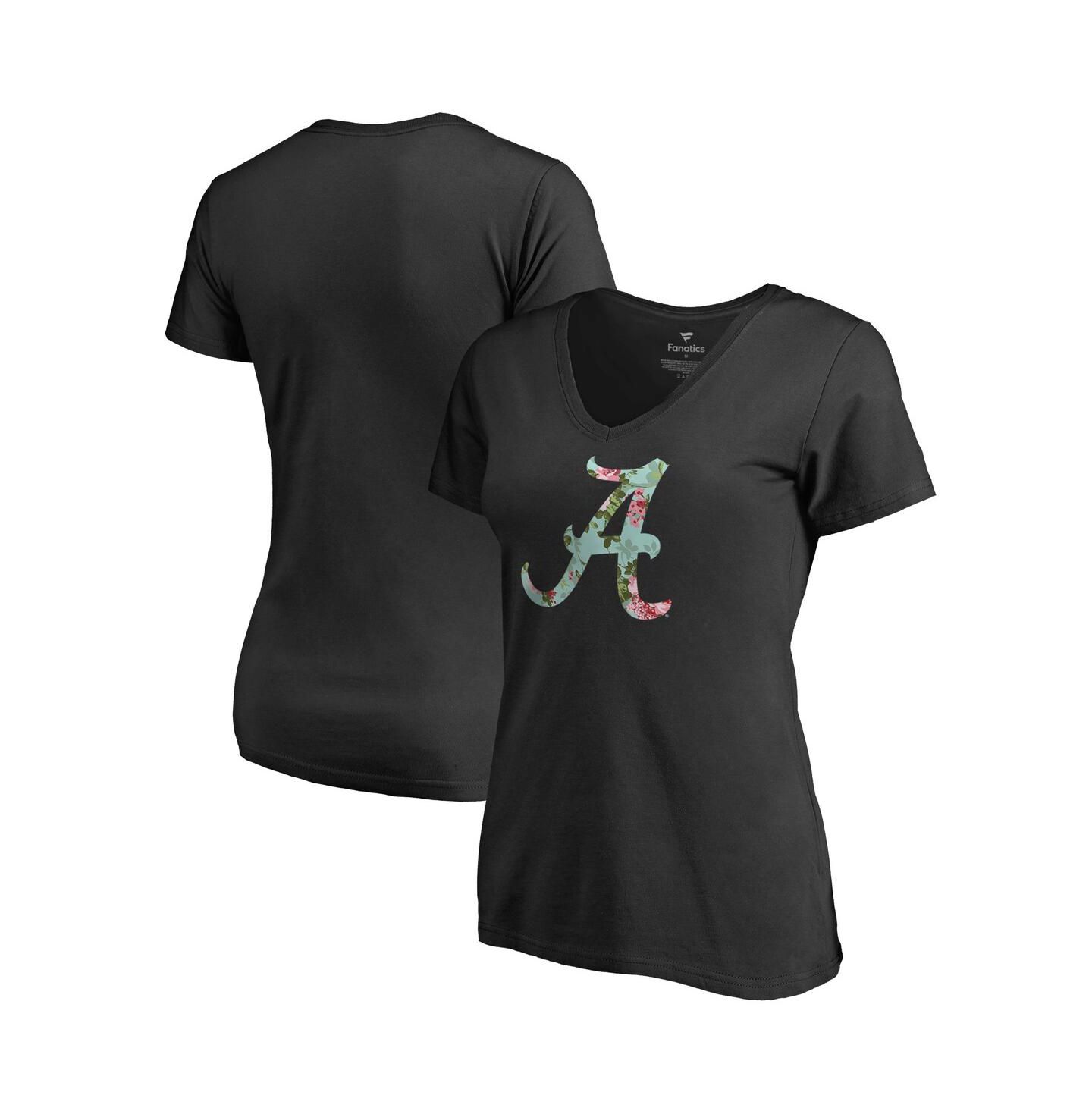 Женская футболка Fanatics Black Alabama Crimson Tide Lovely V-Neck — фото 2