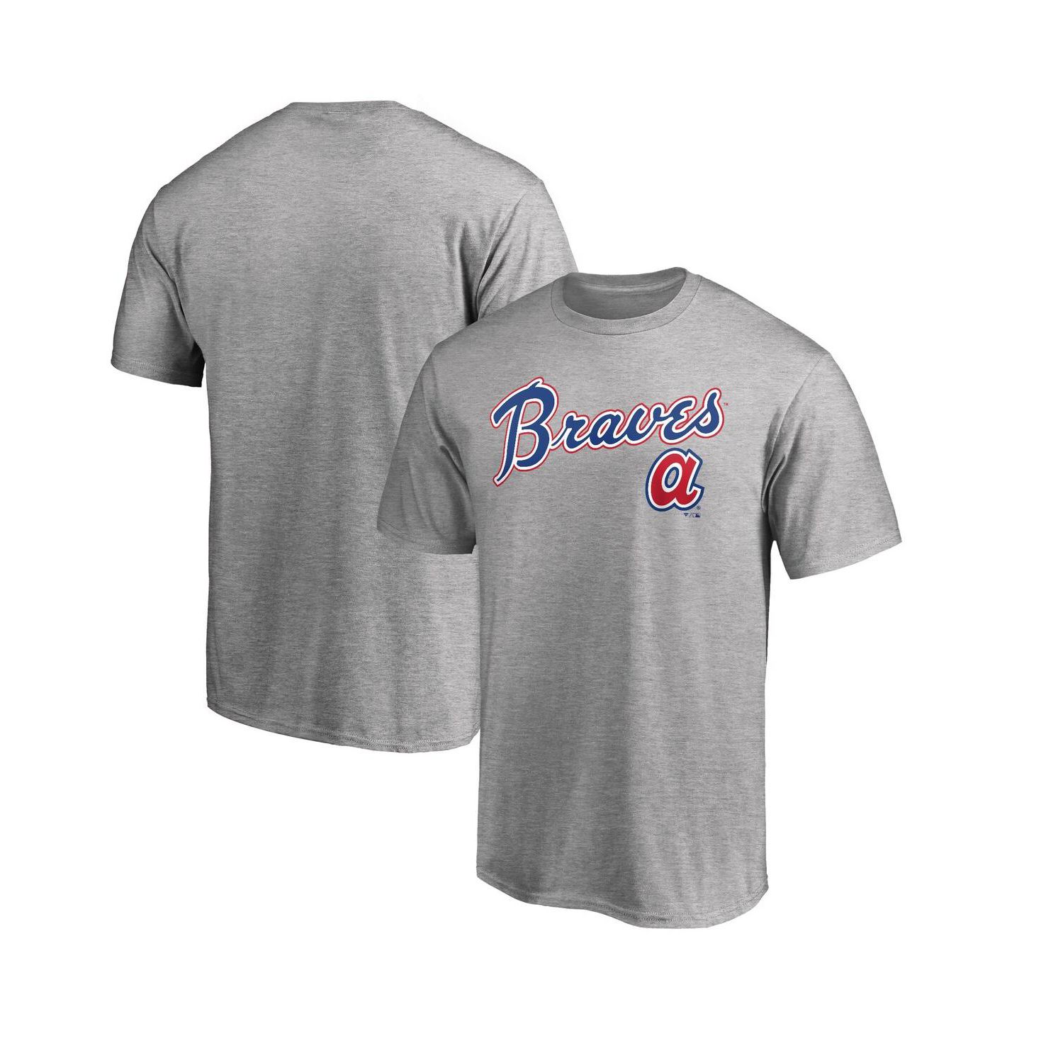 Men's Heathered Gray Atlanta Braves Cooperstown Wahconah T-shirt
