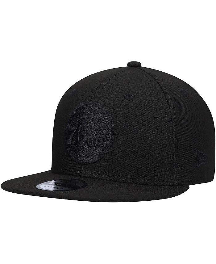 76ers black 2025 hat
